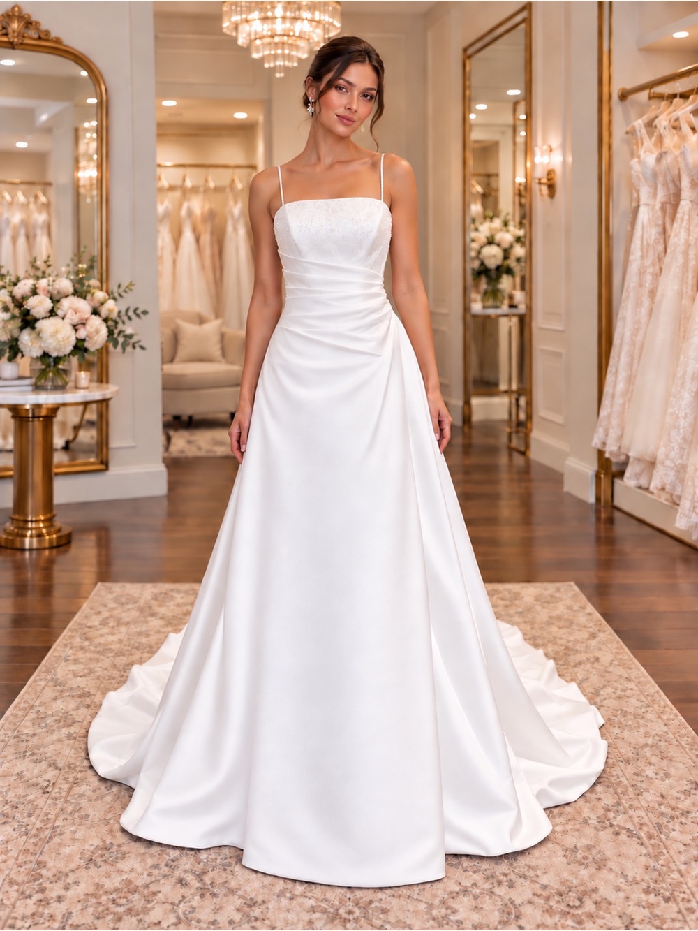 DaVinci White Beaded Sequin Wedding Dress Bridal Gown NWT Size 12